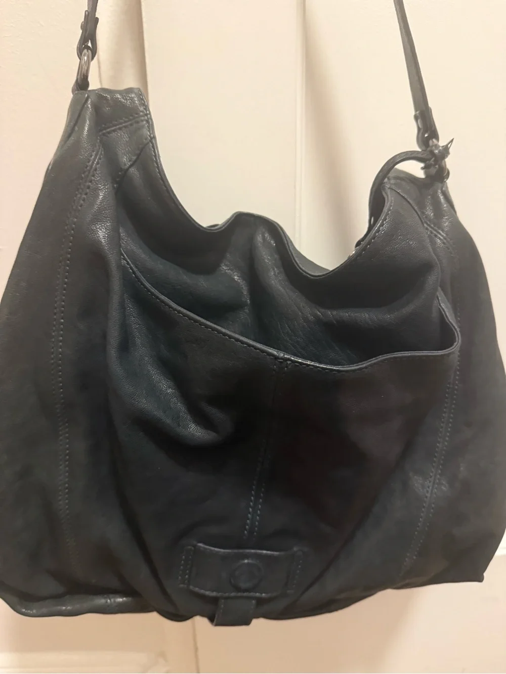 Botkier Dark Green Leather Shoulder Hobo Bag